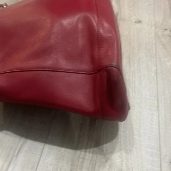VTG Leather Coach Charlie Hobo Classic Dark Red Shoulder Bag - Picture 11 of 17